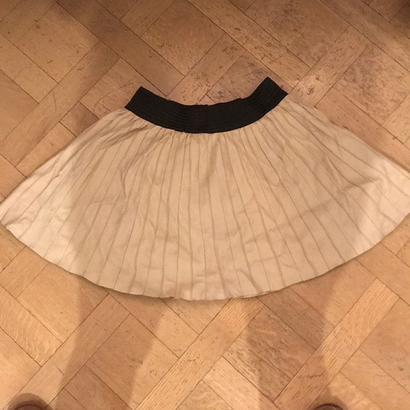 Zara a-line leather nude skirt - Picture 1 of 3
